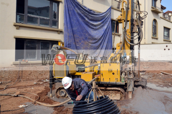 青島沃富地源熱泵施工、鉆井、地埋管---嚴(yán)格按照設(shè)計施工---沃富新能源