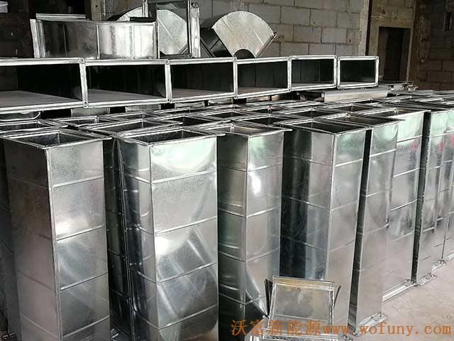 青島沃富新能源承建青島市小水清溝村改造配套學?？諝庠礋岜庙椖?mdash;—全熱回收通風管道