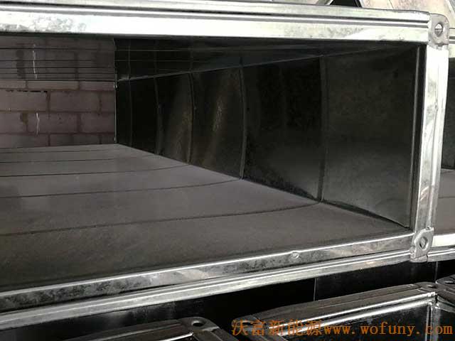 青島沃富新能源承建青島市小水清溝村改造配套學?？諝庠礋岜庙椖?mdash;—全熱回收通風管道